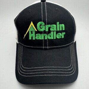Cap America Grain Handler Trucker Hat Black White Mesh Baseball Cap Adjustable